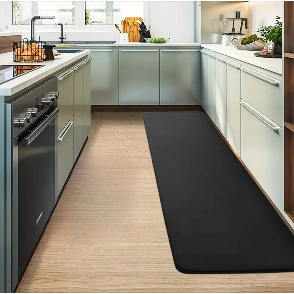 Thickened Flannel Kitchen Floor Mat – Non-Slip Entrance & Corridor Rug