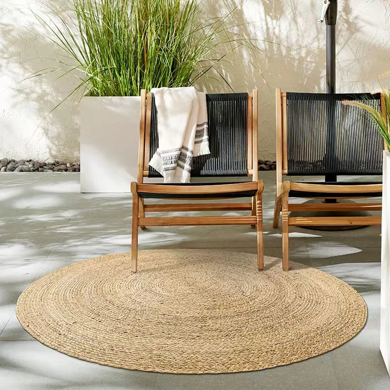 bulrush mat used in japandi style interior