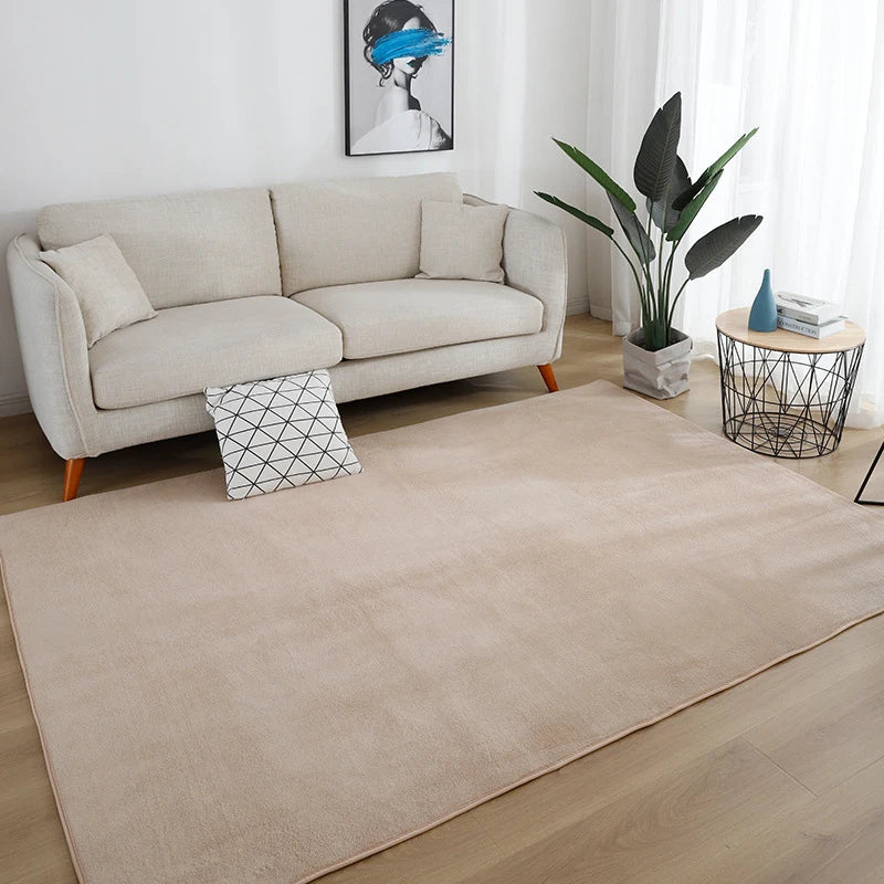 Gray Large Carpet Rug – Soft Non-Slip Bedroom & Living Room Floor Mat