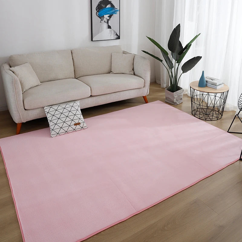 Gray Large Carpet Rug – Soft Non-Slip Bedroom & Living Room Floor Mat