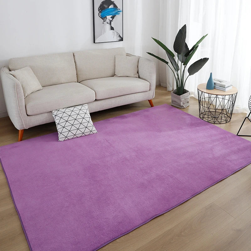 Gray Large Carpet Rug – Soft Non-Slip Bedroom & Living Room Floor Mat