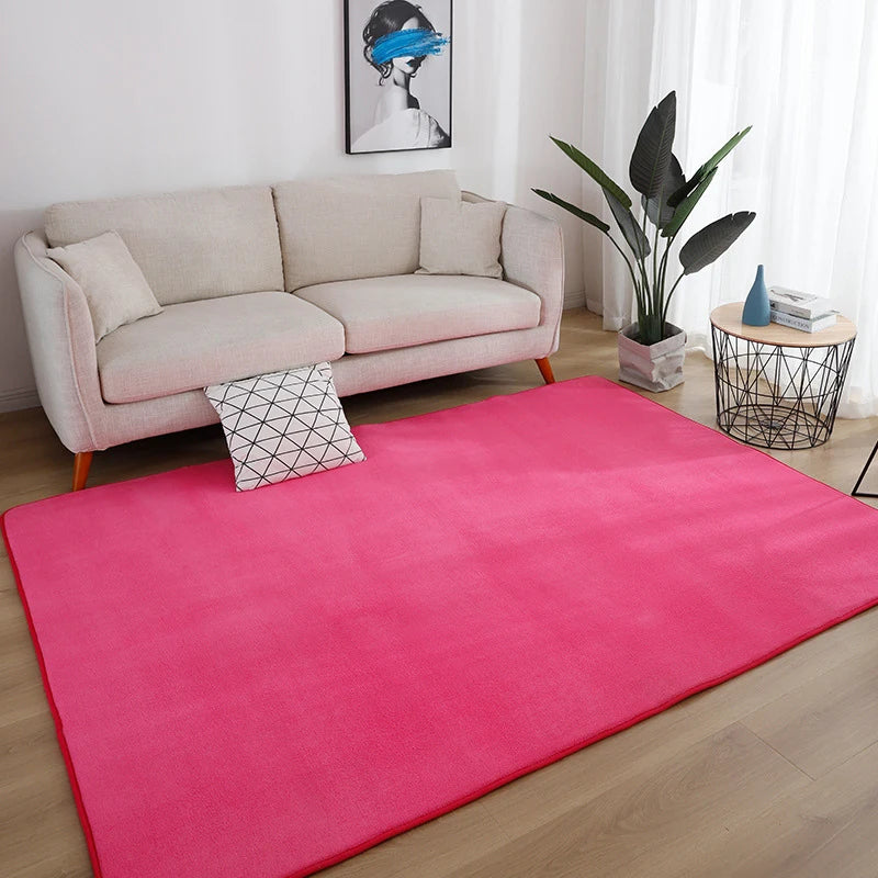 Gray Large Carpet Rug – Soft Non-Slip Bedroom & Living Room Floor Mat