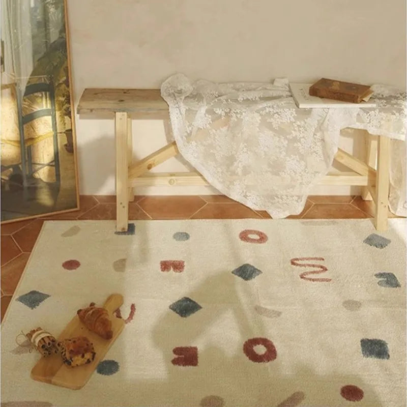 large plush living room rug front view