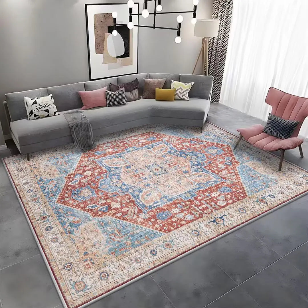 washable boho carpet in modern home decor
